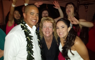 San Diego DJ Party Pam with happy wedding guests